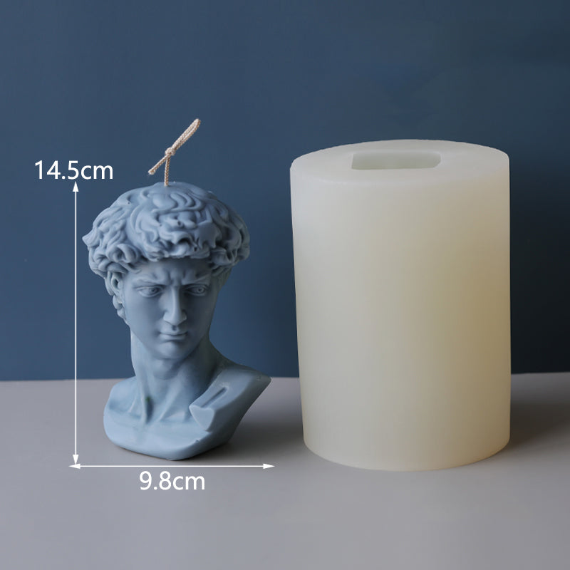 Gypsum portrait candle mold