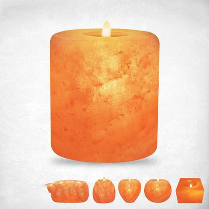 Himalayan Rose Salt Lamp Candle Holder Romantic Candle Light Dinner Candle Holder