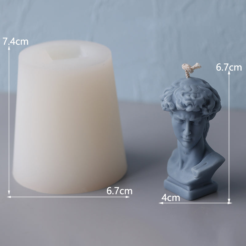 Gypsum portrait candle mold