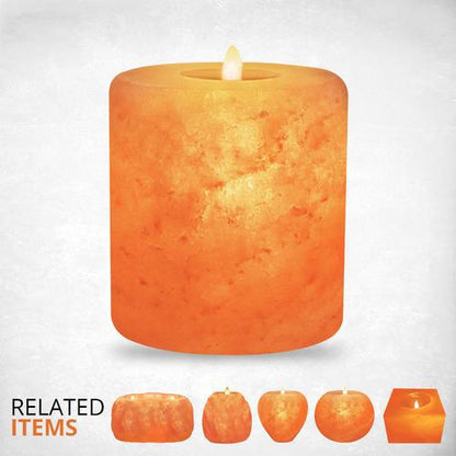 Himalayan Rose Salt Lamp Candle Holder Romantic Candle Light Dinner Candle Holder