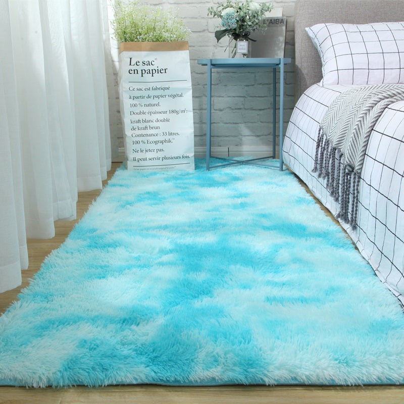 Plush carpet floor mat