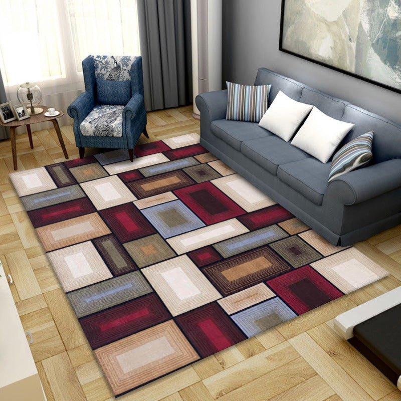 Simple geometric printing carpet