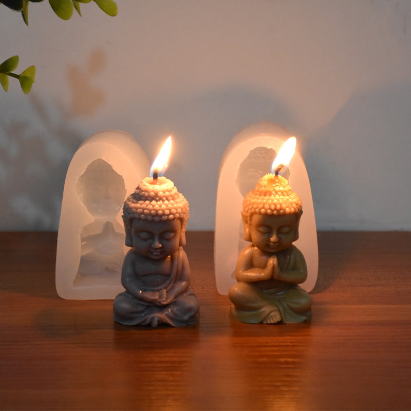 Candle Aromatherapy Silicone Plaster Pendant Decoration Making Buddha Candle Mold