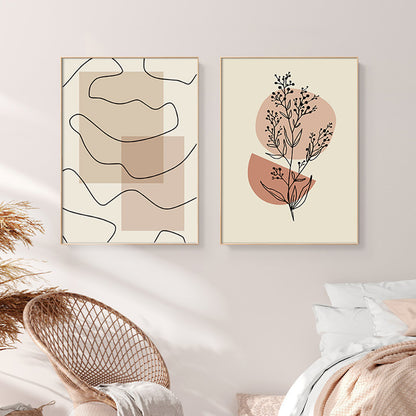 Leaf Landscape Canvas Paintings Nordic Posters And Printed Murals