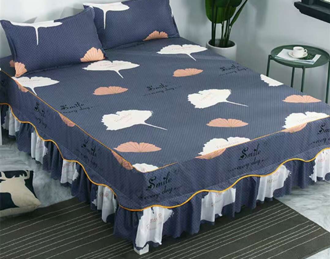 Bed Skirt Pillowcase 3 Woolly Bedsheet Bedding Set Bedspread