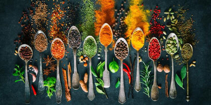 Herbs And Spices For Cooking Art On Canvas Posters